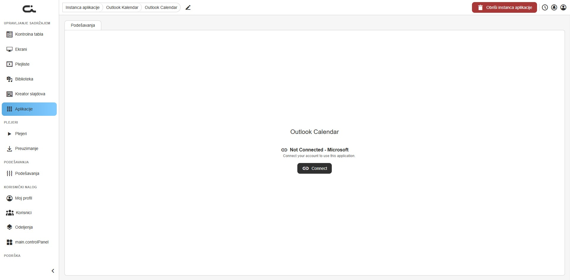 Outlook Calendar nije povezano