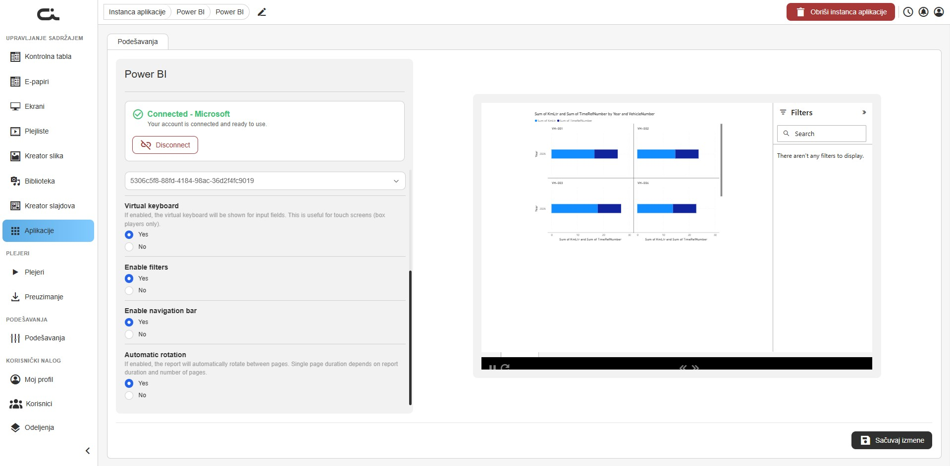Power BI opcije prikaza